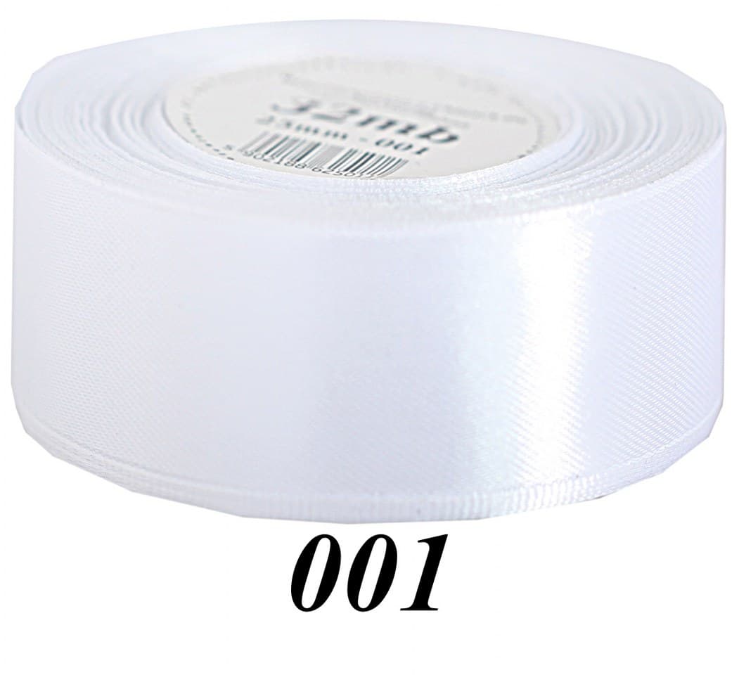 Wstążka satynowa 50mm/32mb, biały