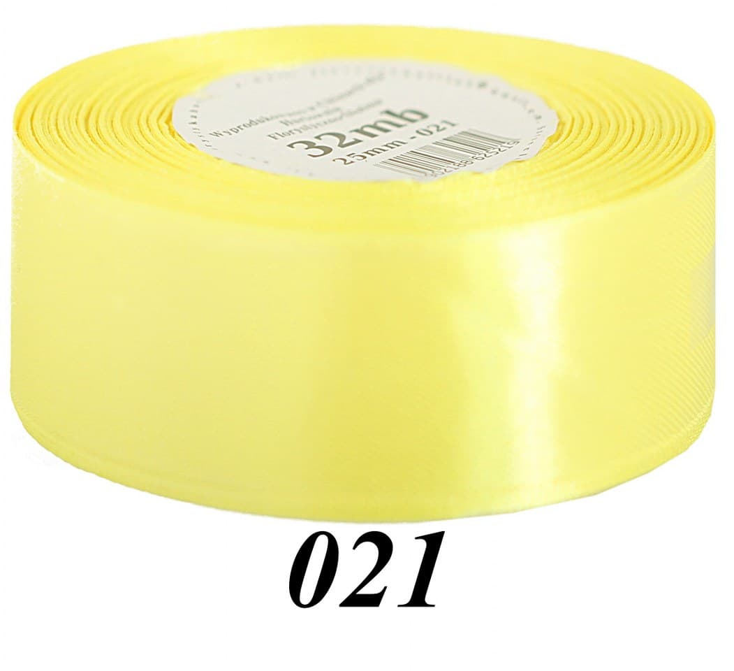 Wstążka satynowa 50mm/32mb, cytrynowa