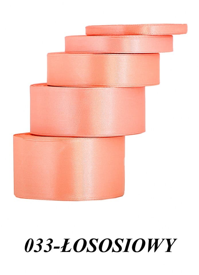 Wstążka satynowa 50mm/32mb, łososiowa