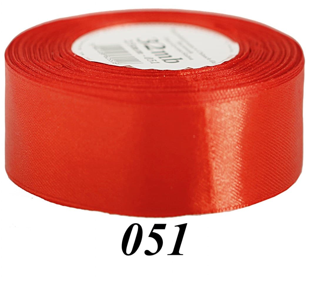 Wstążka satynowa 50mm/32mb, jasnoczerwona