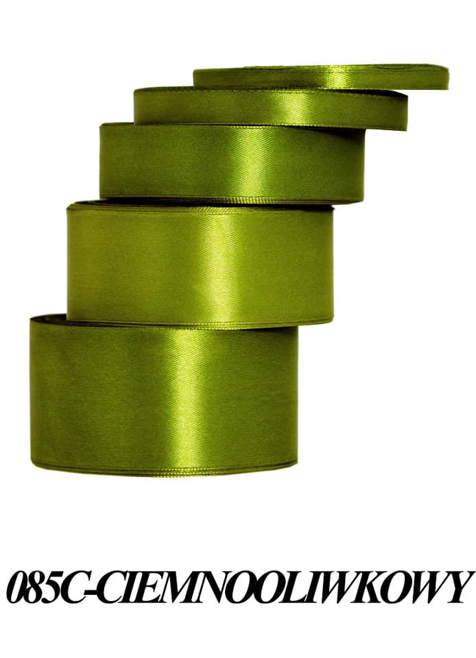 Wstążka satynowa 50mm/32mb, ciemna oliwka