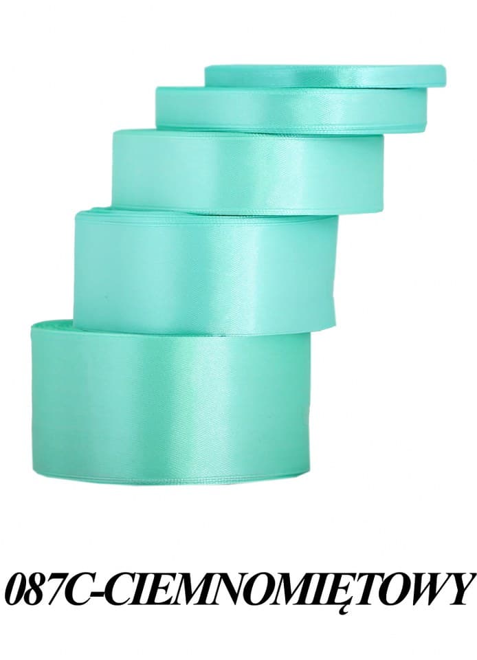Wstążka satynowa 50mm/32mb, ciemnomiętowa
