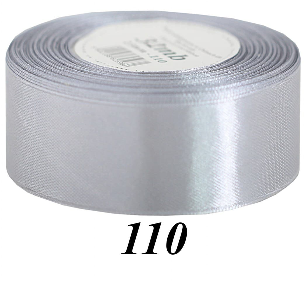 Wstążka satynowa 50mm/32mb, srebrna