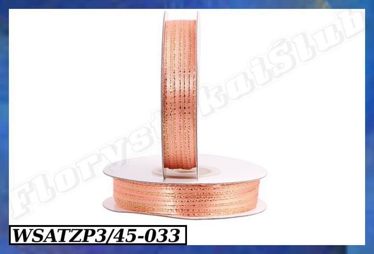 Wstążka satynowa ZP 3mm/45mb łososiowa