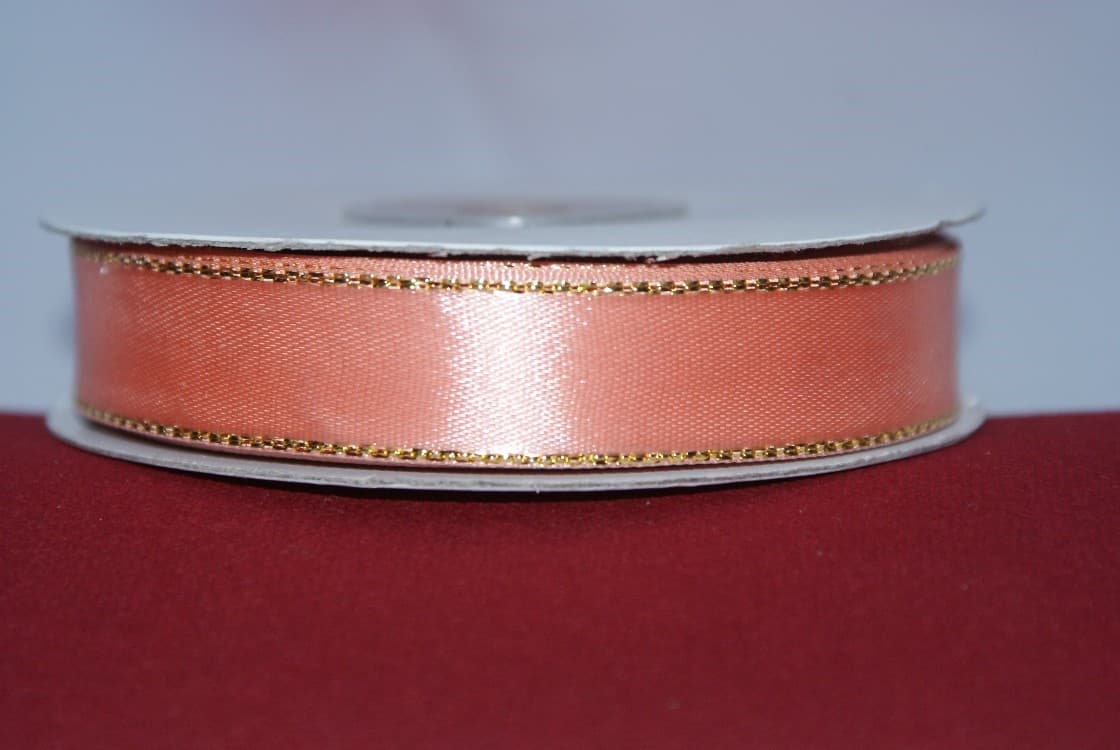 Wstążka satynowa ZP 15mm/27mb łososiowa