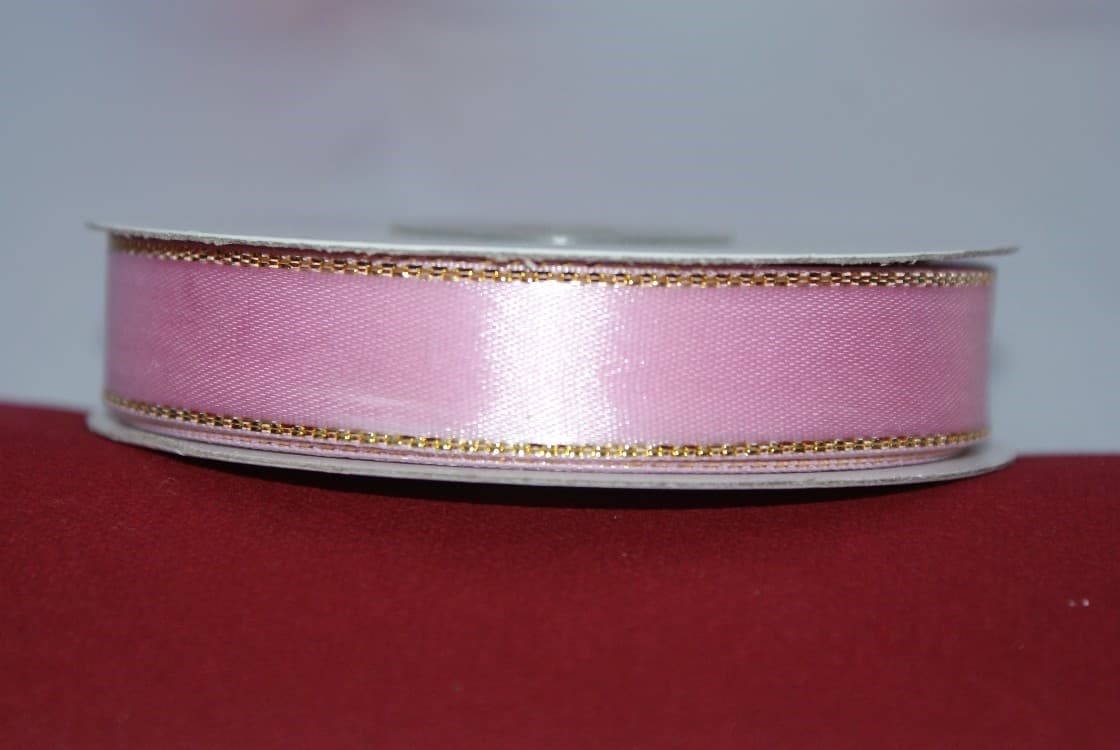 Wstążka satynowa ZP 15mm/27mb jasnoróżowa