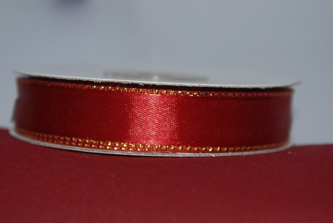 Wstążka satynowa ZP 15mm/27mb jasnobordowa