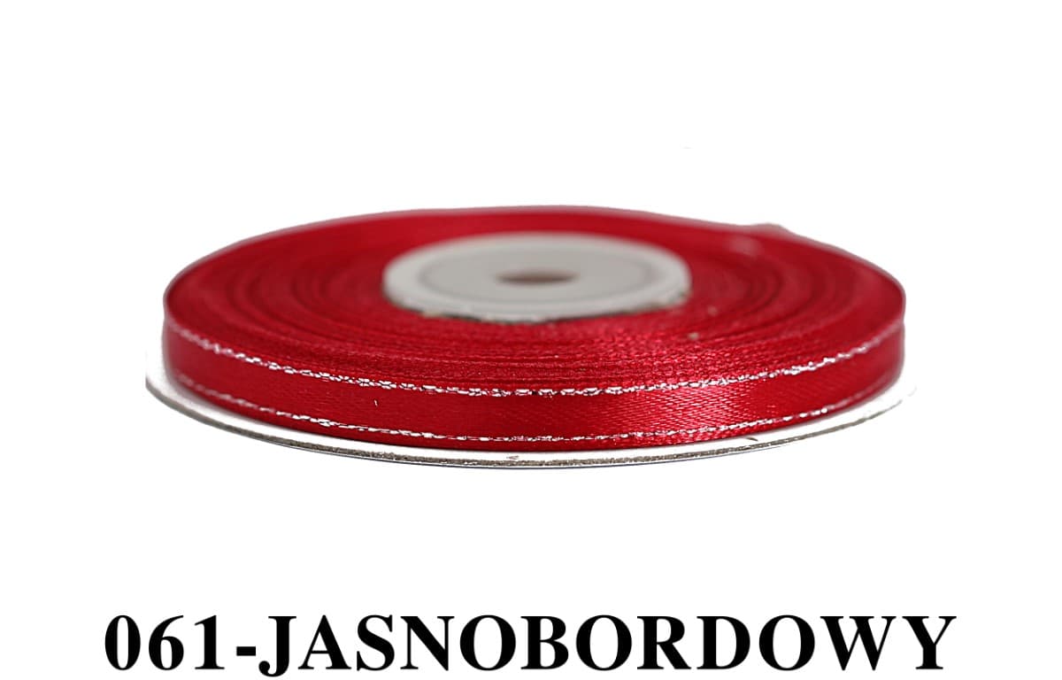 Wstążka satynowa SP 6mm/27mb j.bordowa