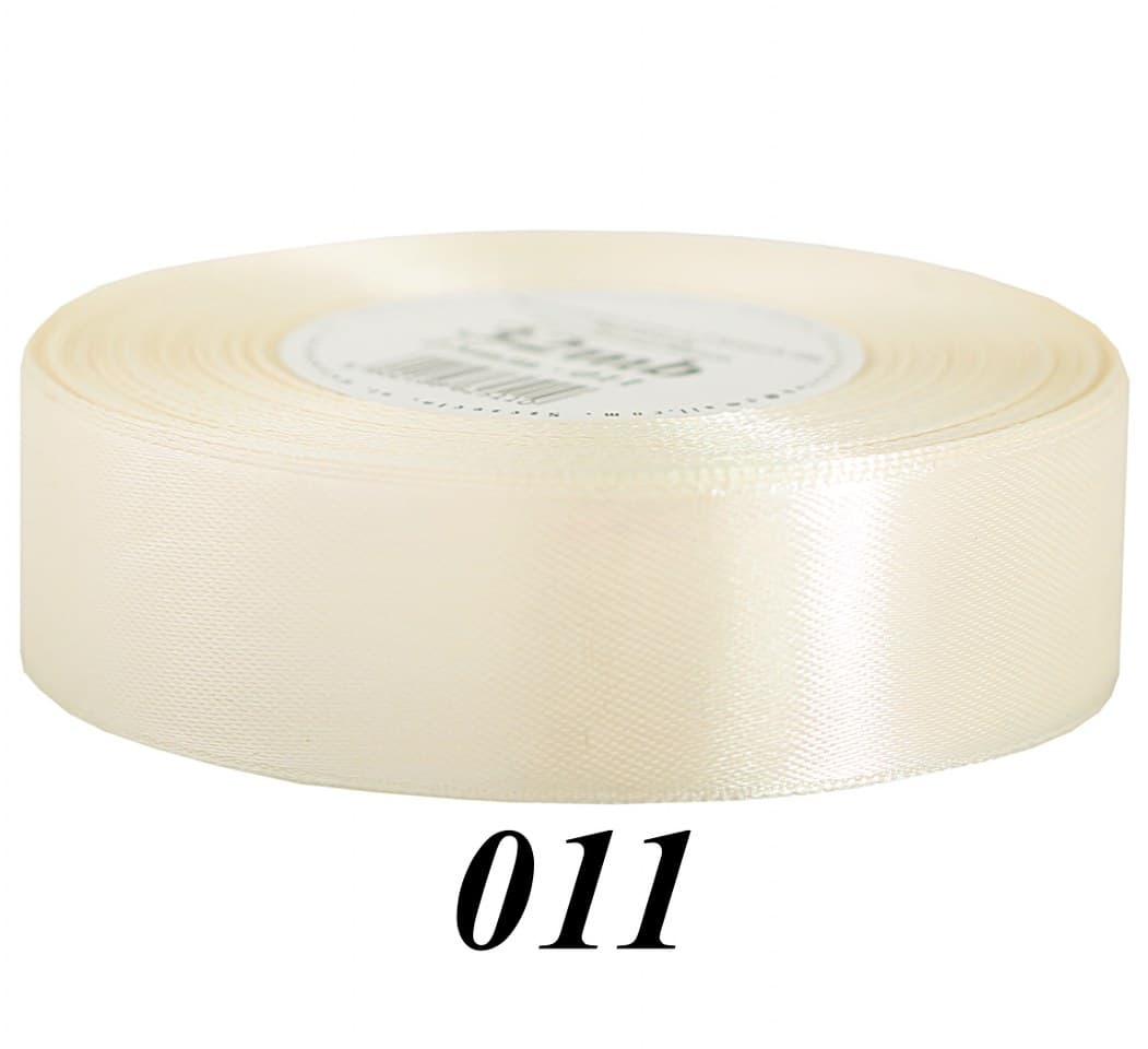 Wstążka satynowa 25mm/32mb, jasnokremowa