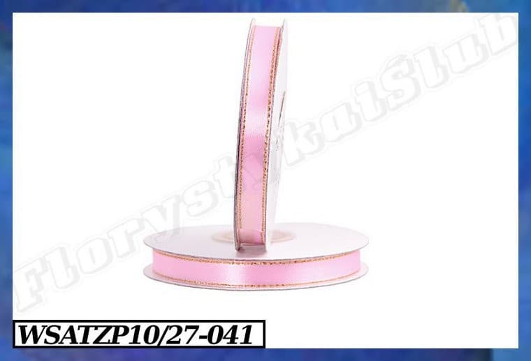 Wstążka satynowa ZP 10mm/27mb jasnoróżowa