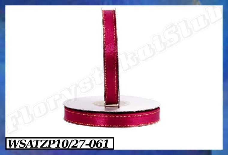 Wstążka satynowa ZP 10mm/27mb jasnobordowa