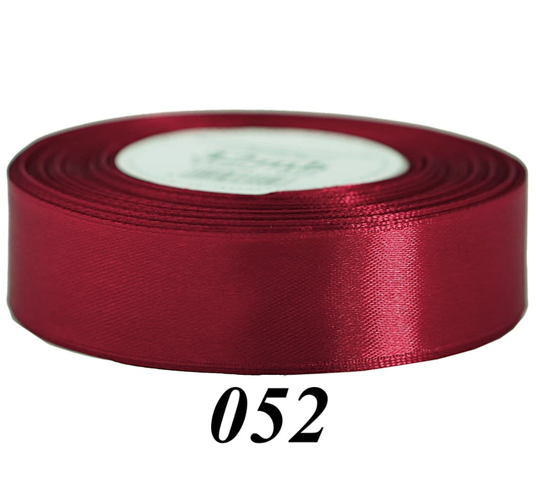 Wstążka satynowa 25mm/32mb, ciemnoczerwona