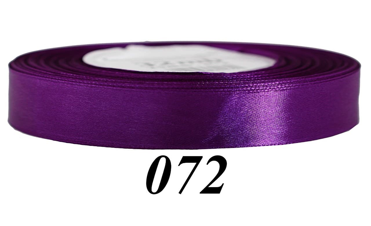 Wstążka satynowa 12mm/32mb, ciemnofioletowa