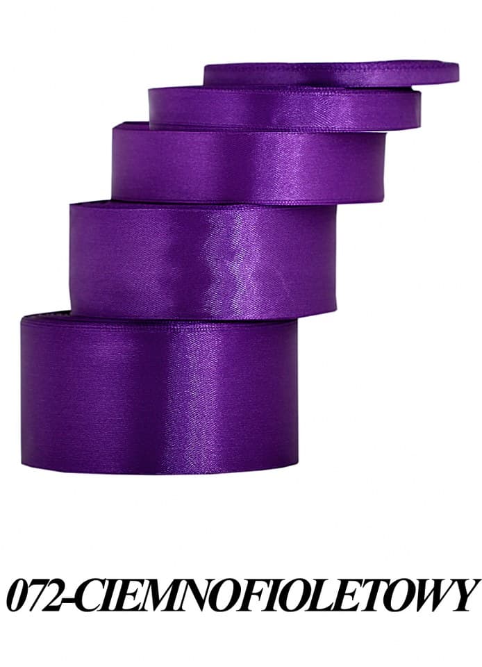 Wstążka satynowa 12mm/32mb, ciemnofioletowa