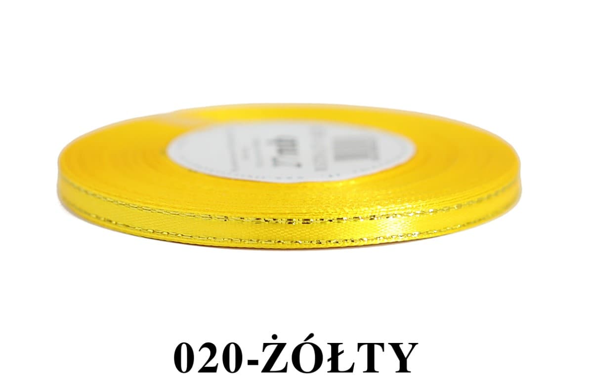 Wstążka satynowa ZP 6mm/27mb żólta