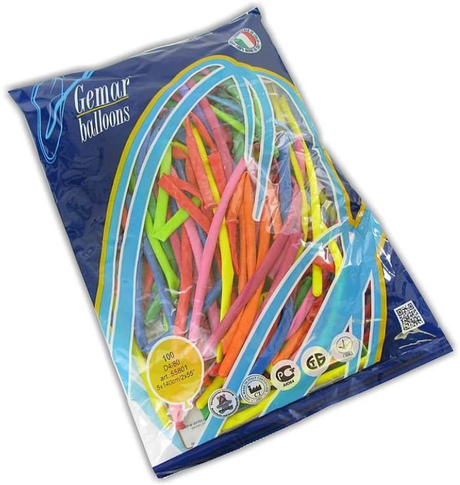 Balony do modelowania rurki 140cm 100szt. mix kol.