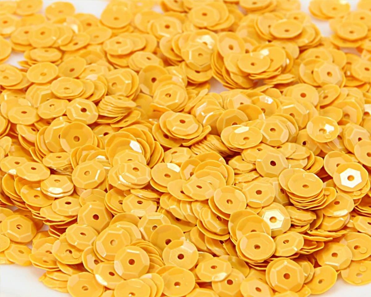 Cekiny 6mm/15gram żółty pastelowy