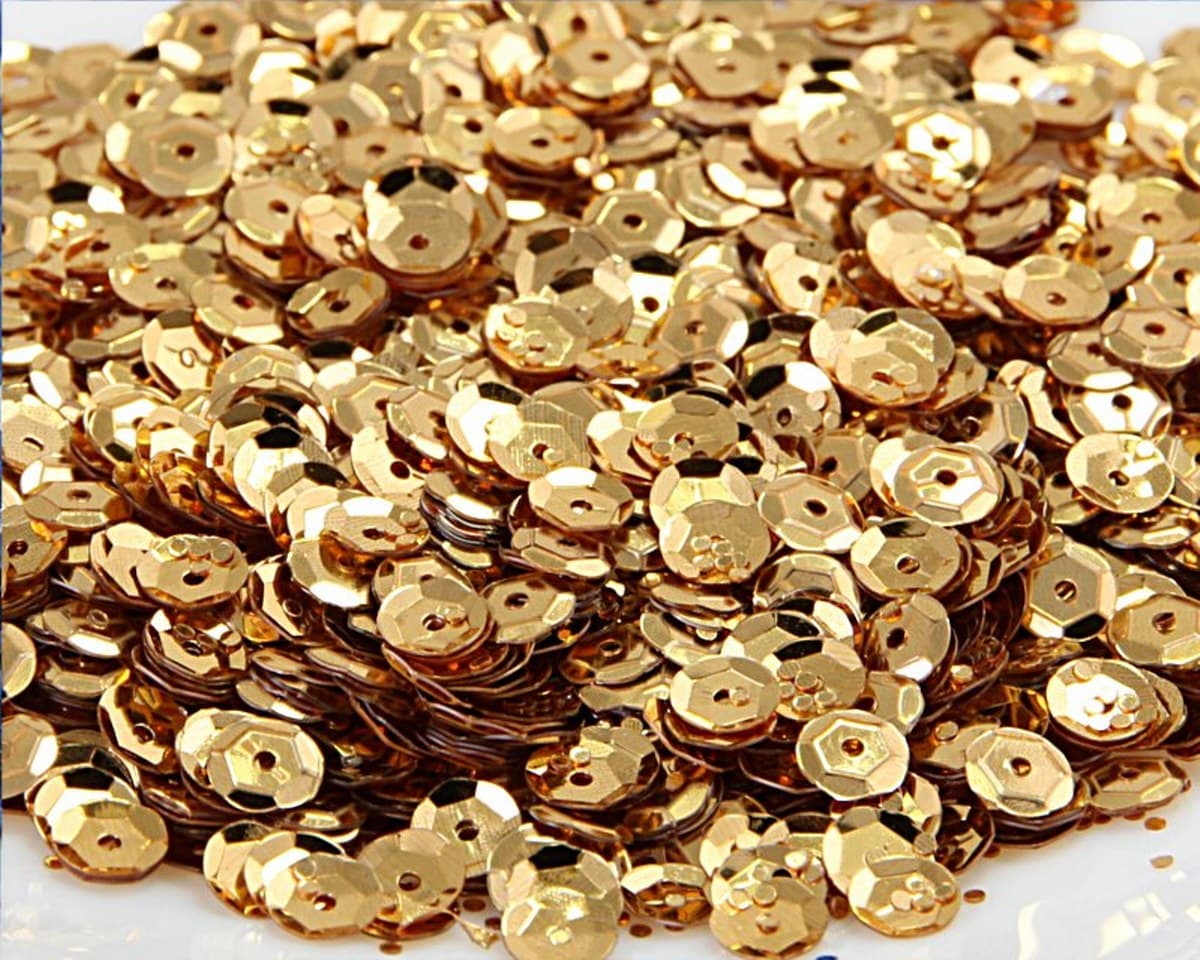 Cekiny 6mm/15gram jasnozłoty błyszczący