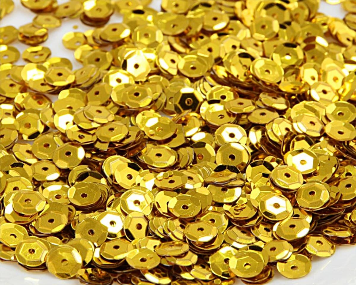 Cekiny 6mm/15gram ciemnozłoty błyszczący