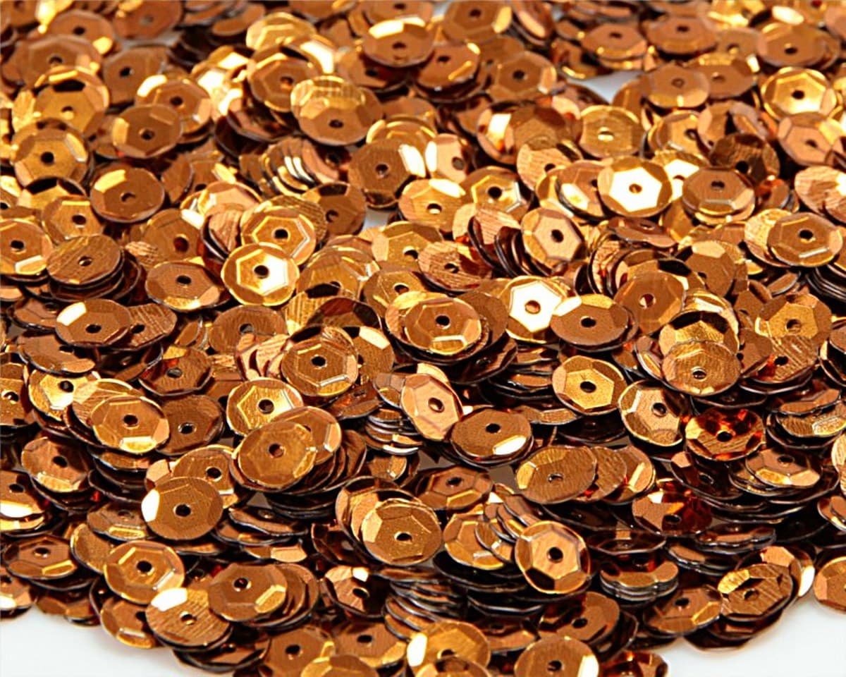 Cekiny 6mm/15gram brązowy błyszczący