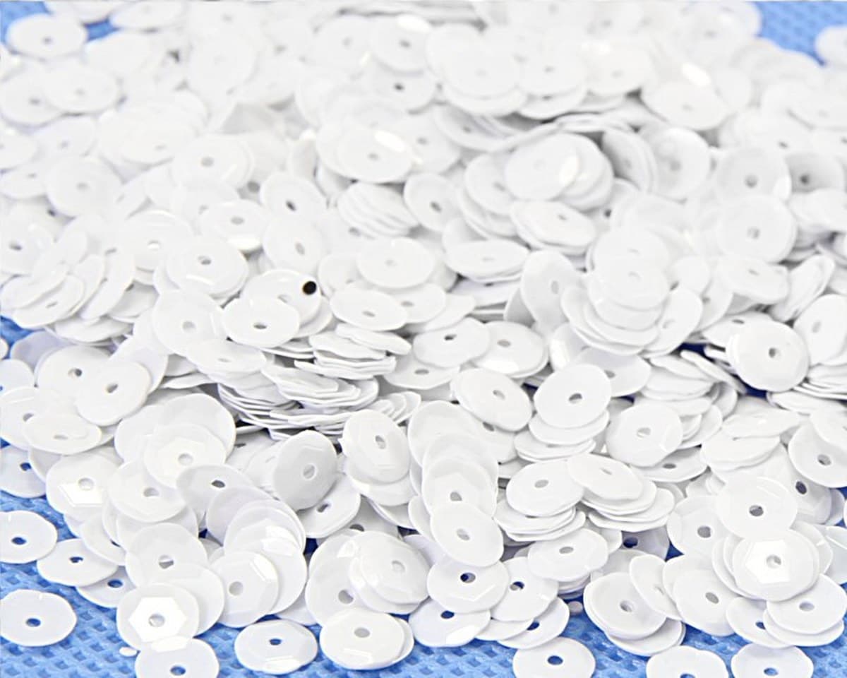 Cekiny 8mm/15gram biały pastelowy