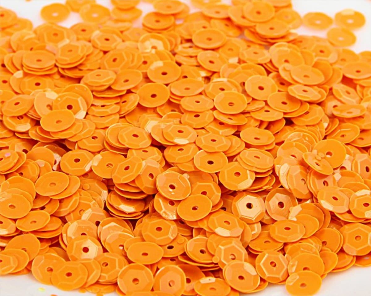 Cekiny 8mm/15gram pomarańczowy pastelowy