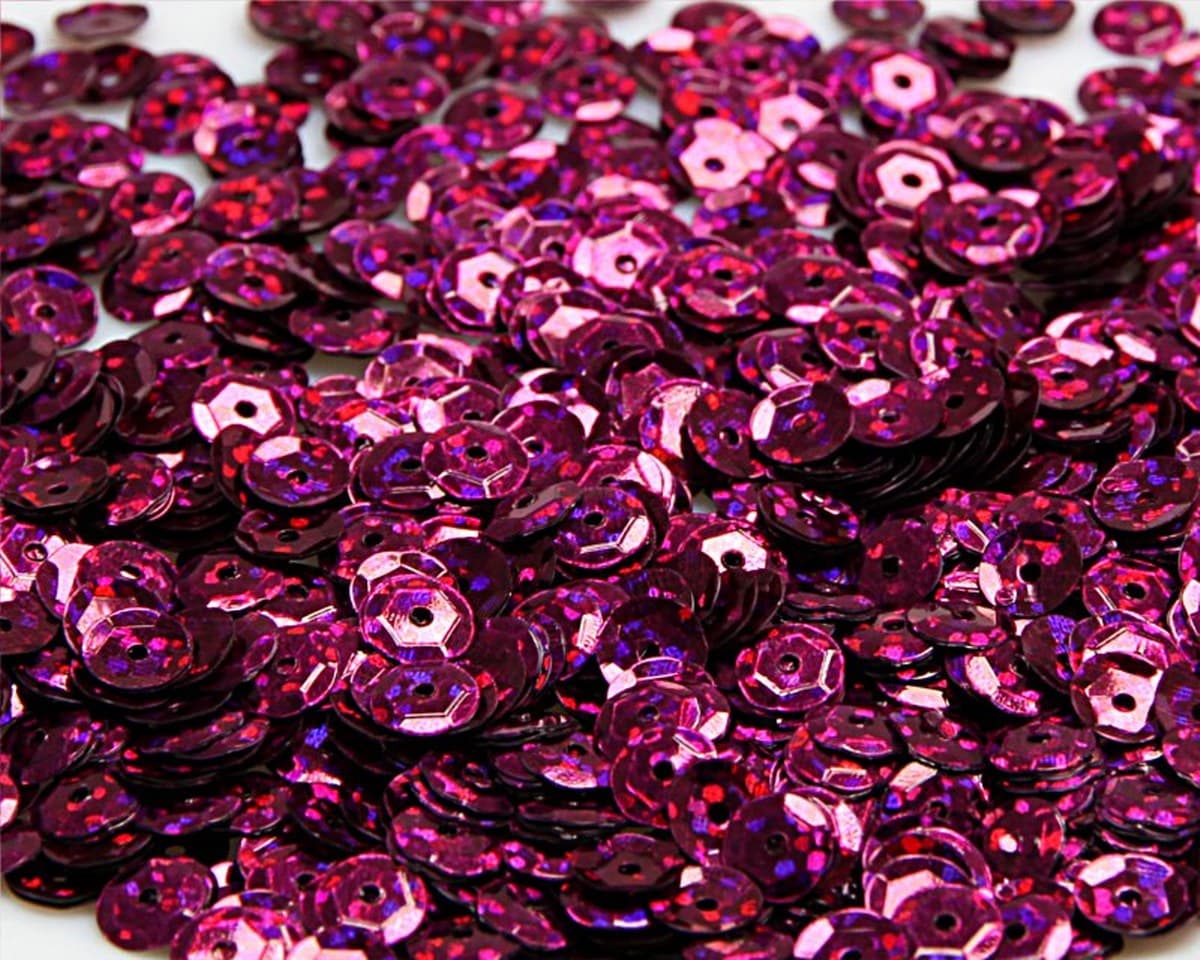Cekiny 8mm/15gram amarantowy brokat