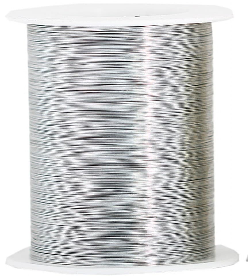 Drut Florystyczny stalowy metal.0,1mm/100m srebrny