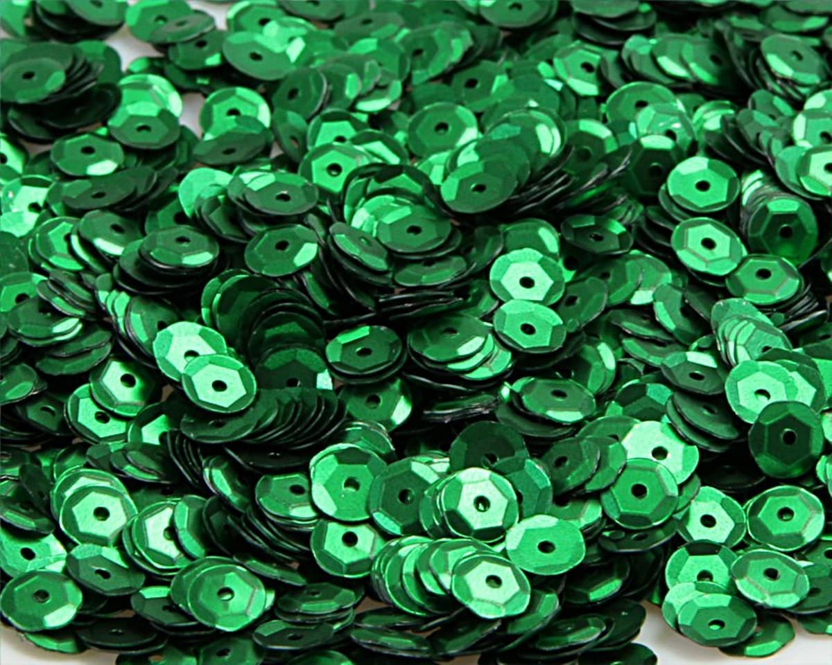 Cekiny 8mm/15gram zielony matowy