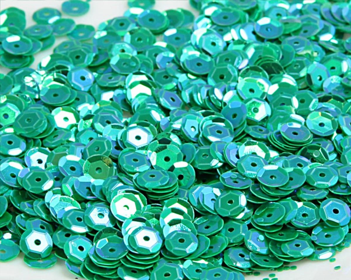 Cekiny 8mm/15gram zielony mieniący