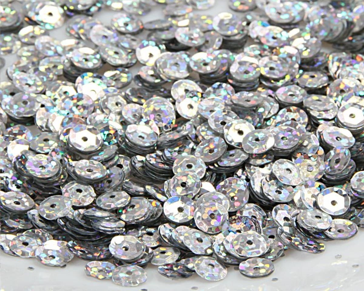 Cekiny 8mm/15gram srebrny brokat