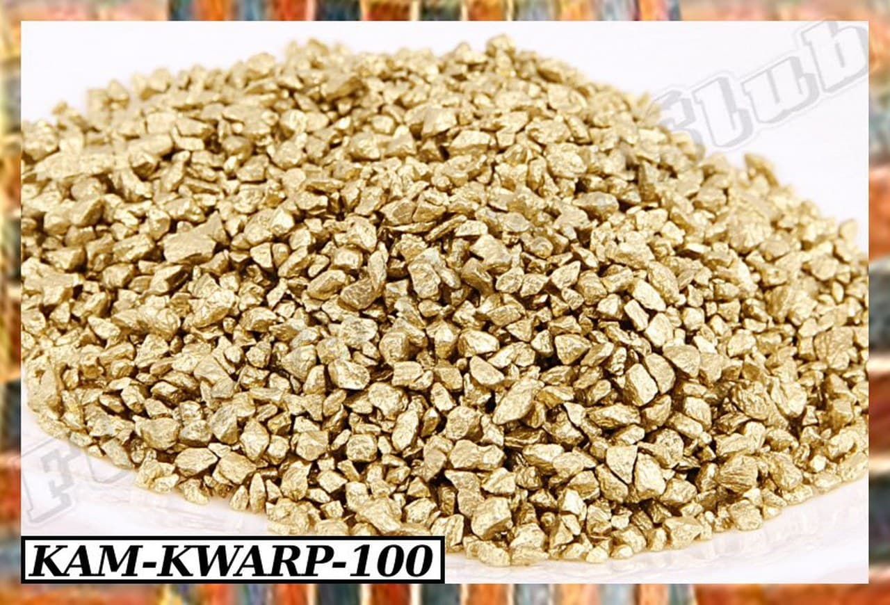 Granulat kwarc perłowy 2-4mm, 0,5kg, złoty