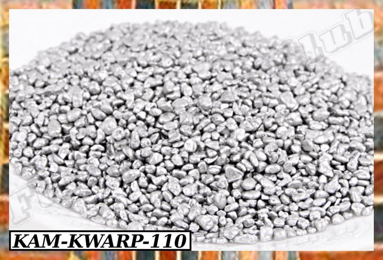 Granulat kwarc perłowy 2-4mm, 0,5kg, srebrny