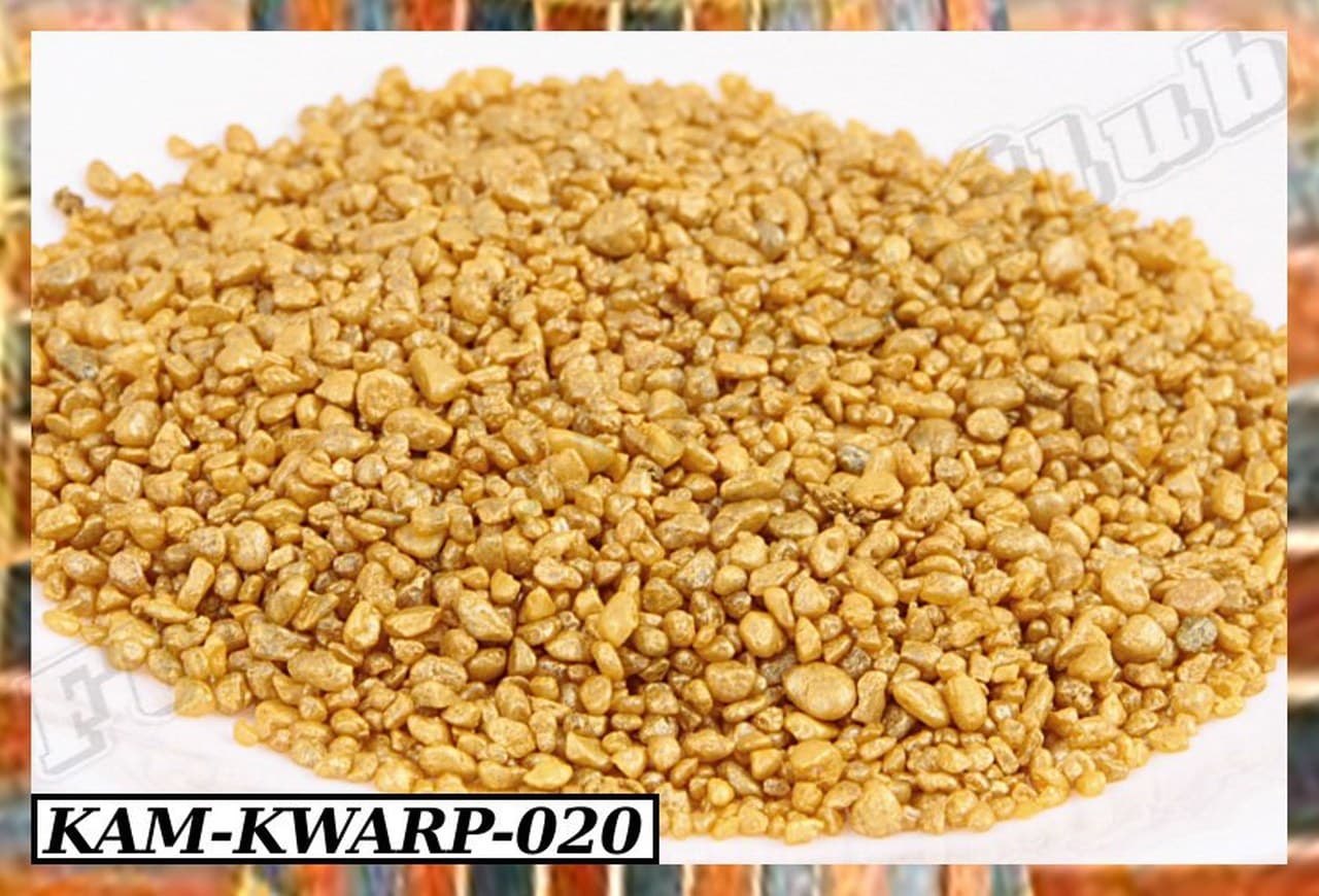 Granulat kwarc perłowy 2-4mm, 0,5kg, żółty