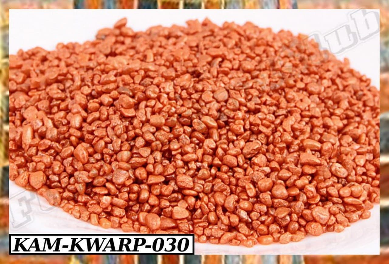 Granulat kwarc perłowy 2-4mm, 0,5kg, pomarańczowy