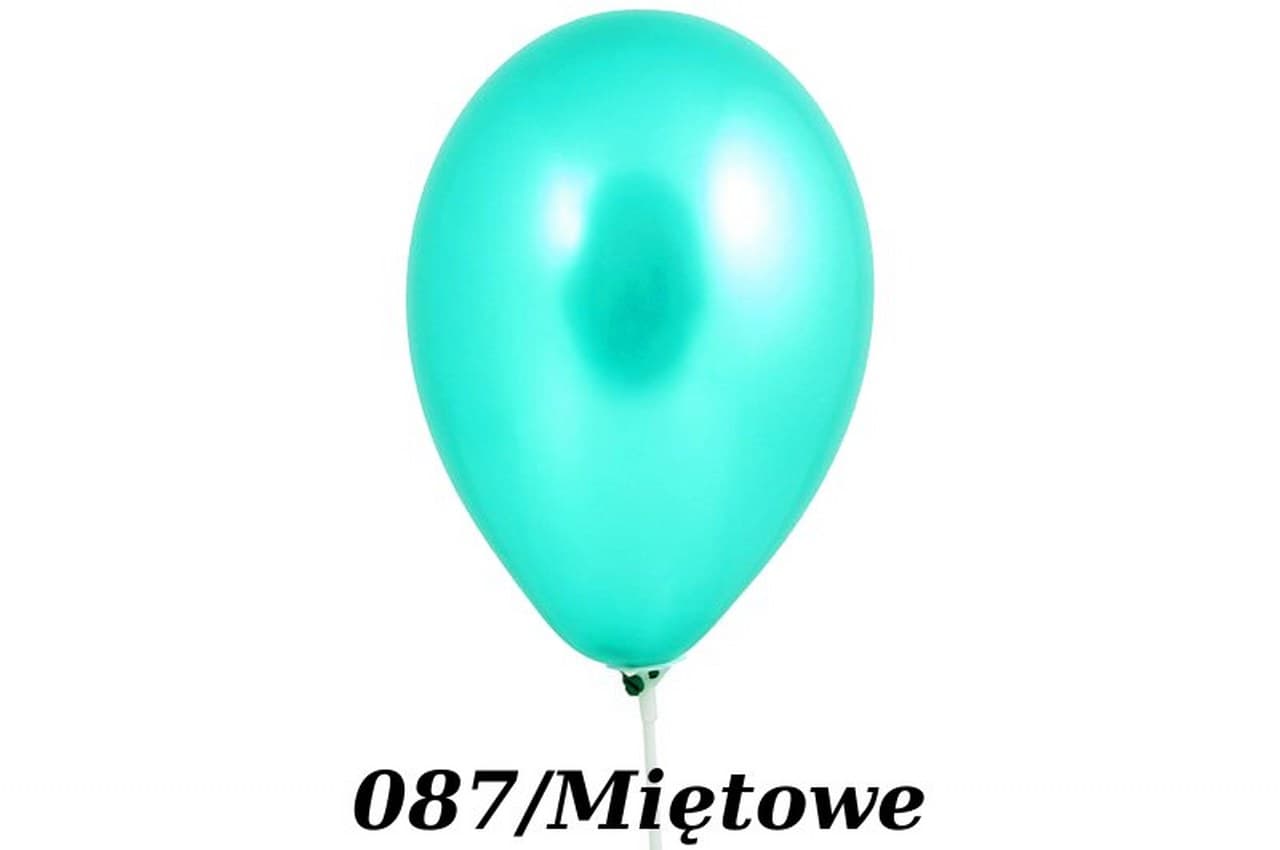 Balony metaliczne 12 cali, 100szt. miętowe