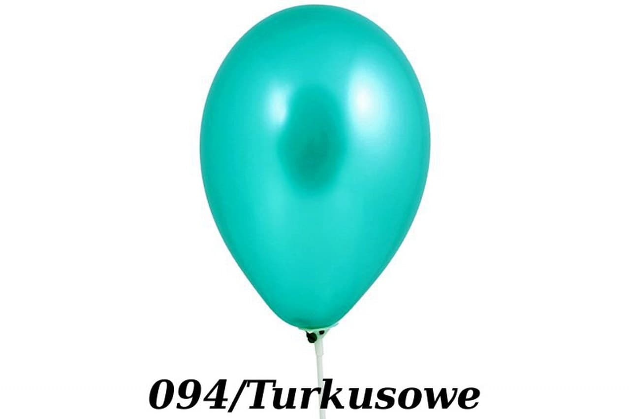 Balony metaliczne 12 cali, 100szt. turkusowe