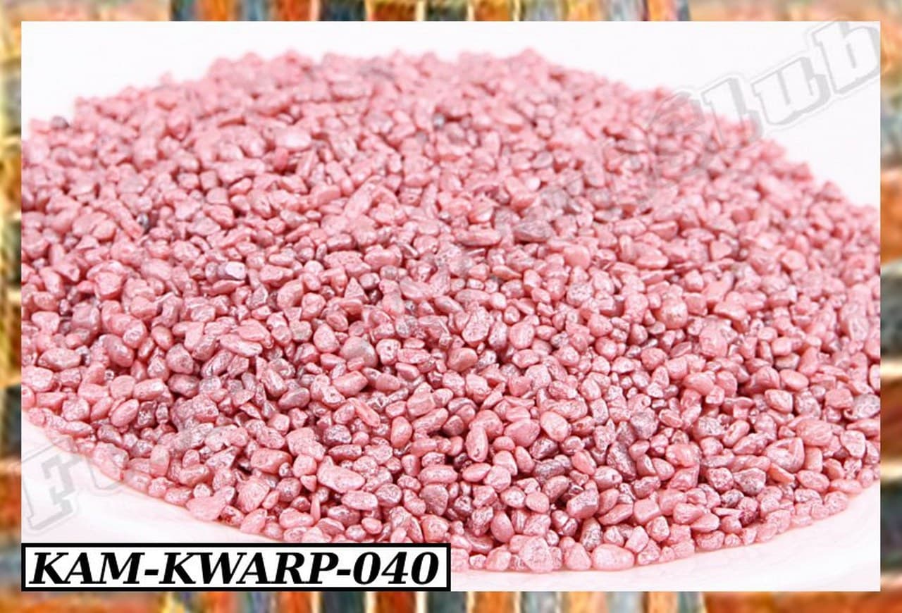 Granulat kwarc perłowy 2-4mm, 0,5kg, różowy
