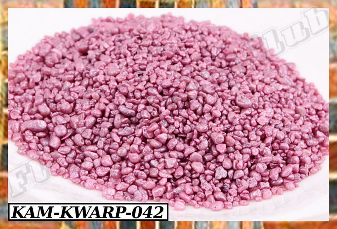 Granulat kwarc perłowy 2-4mm, 0,5kg, ciemnoróżowy