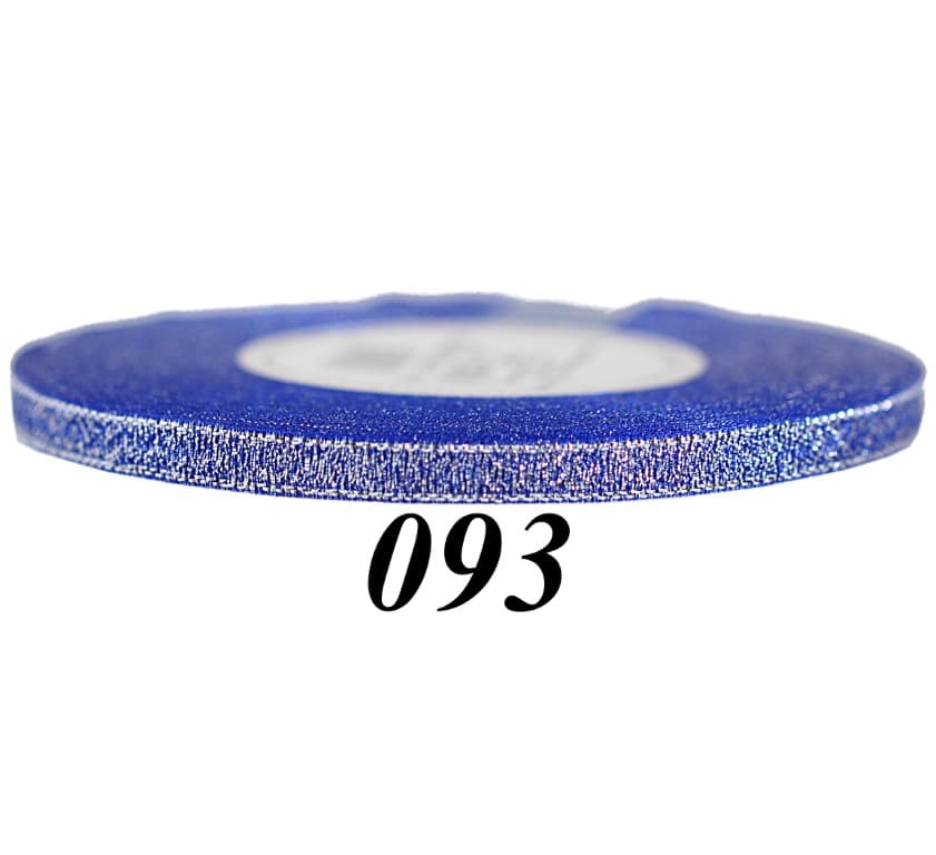 Wstążka brokatowa 6mm/27mb, chabrowa