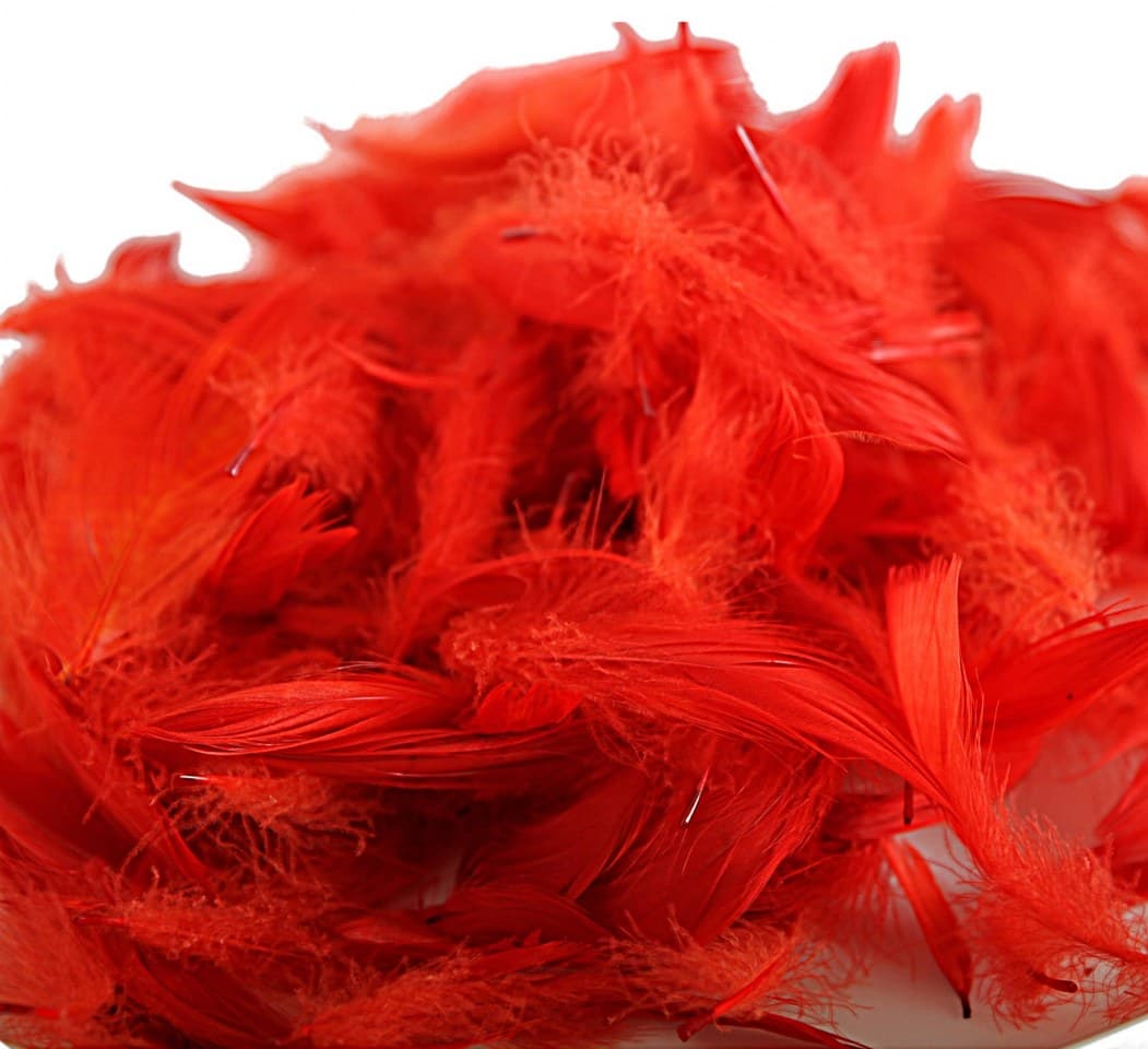 Piórka w torebce foliowej 15 gram, czerwone
