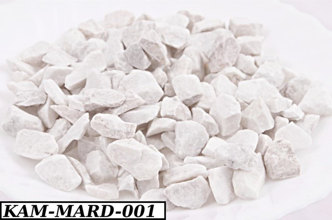 Marmur kolorowy gruby, 8-14mm, 0,5kg, biały