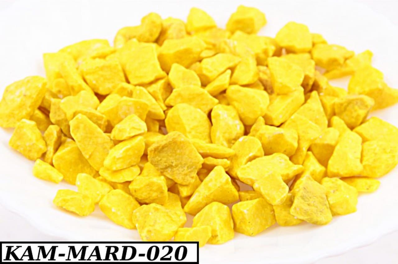 Marmur kolorowy gruby, 8-14mm, 0,5kg, żółty