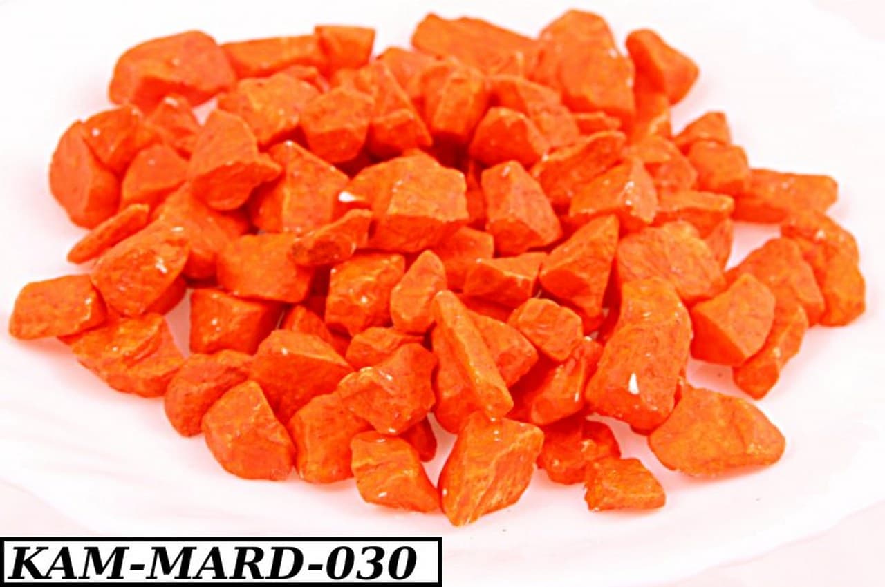 Marmur kolorowy gruby, 8-14mm, 0,5kg, pomarańczowy