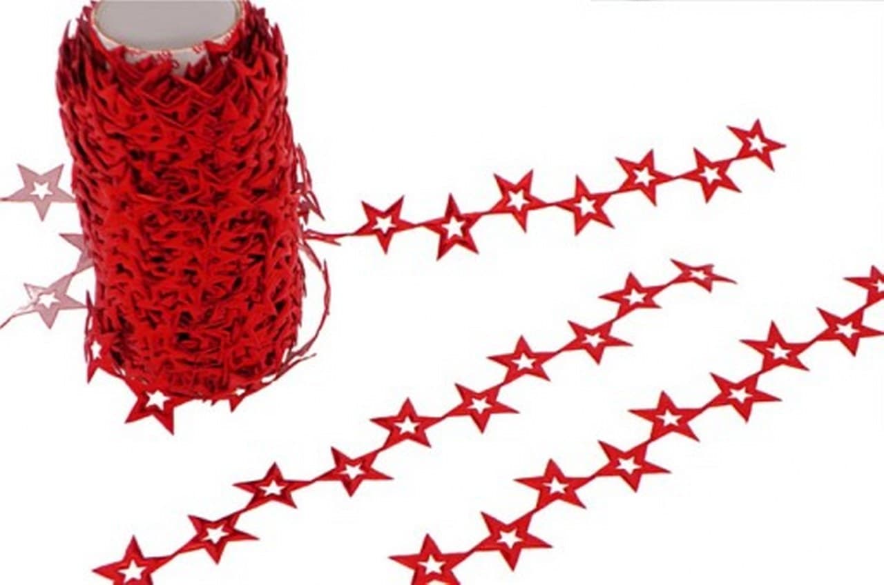 Aplikacje gwiazdka pusta metal. czerwona 1mb