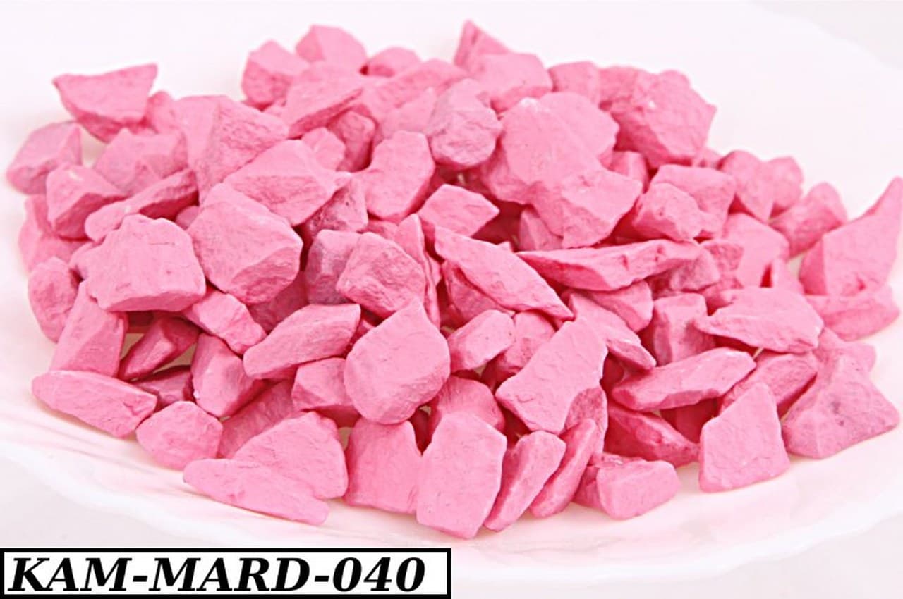 Marmur kolorowy gruby, 8-14mm, 0,5kg, różowy