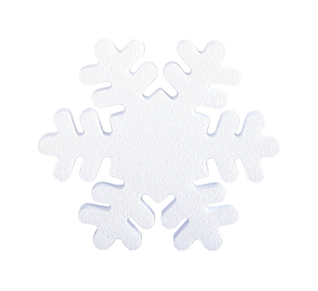 Śnieżynka ze styropianu mała, średnica 15cm, 1szt.