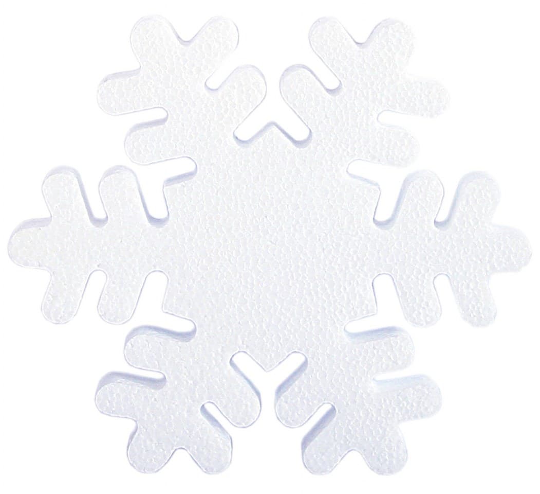 Śnieżynka ze styropianu duża, średnica 20cm, 1szt.