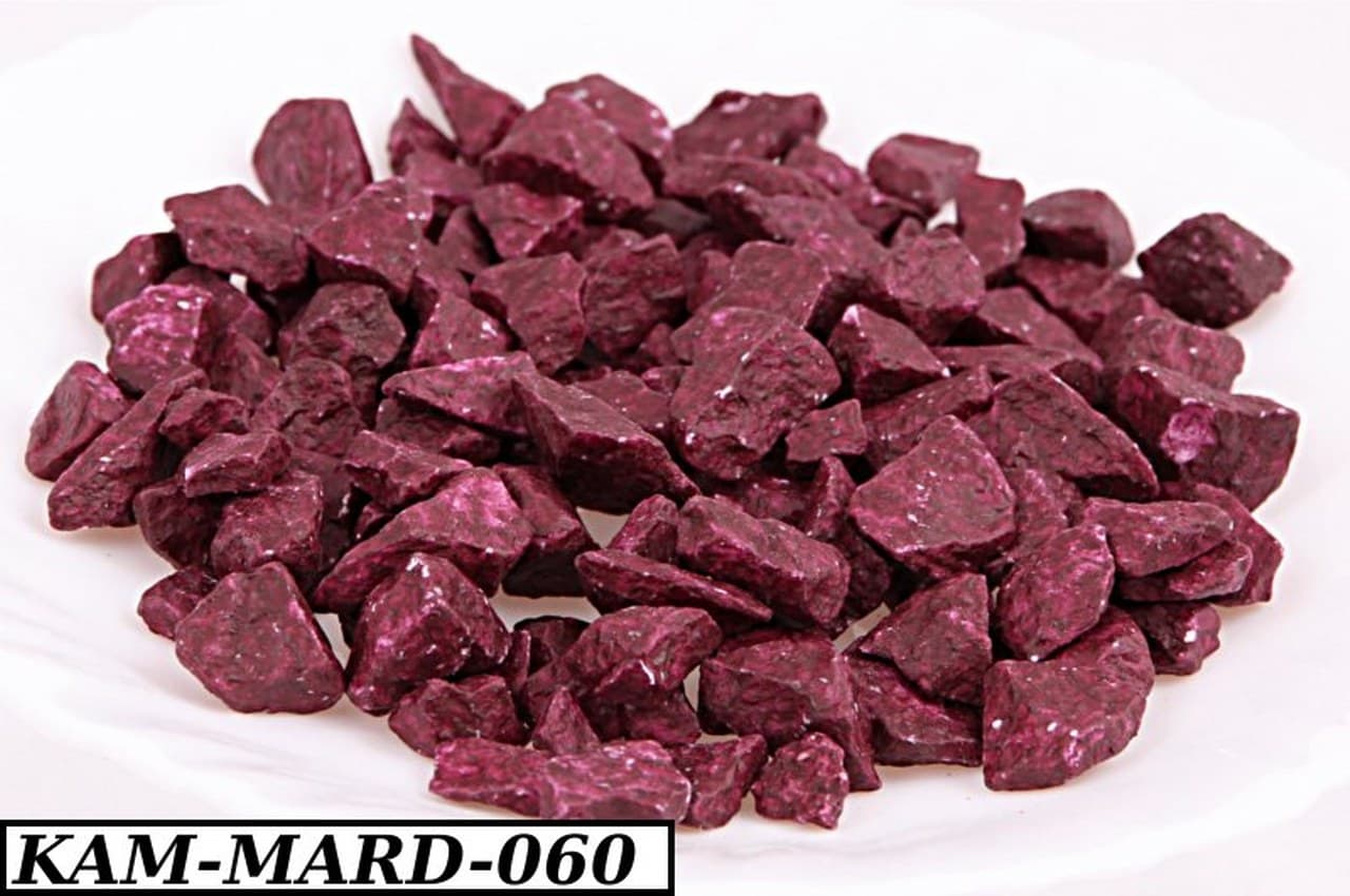 Marmur kolorowy gruby, 8-14mm, 0,5kg, bordowy