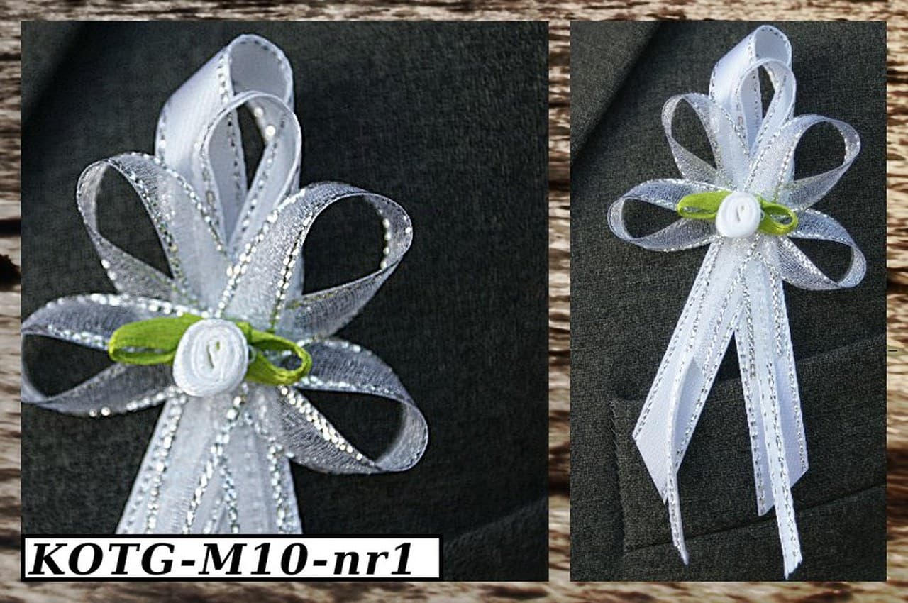 Kotyliony dla gości ,1szt. biało/biały/SREBRNY